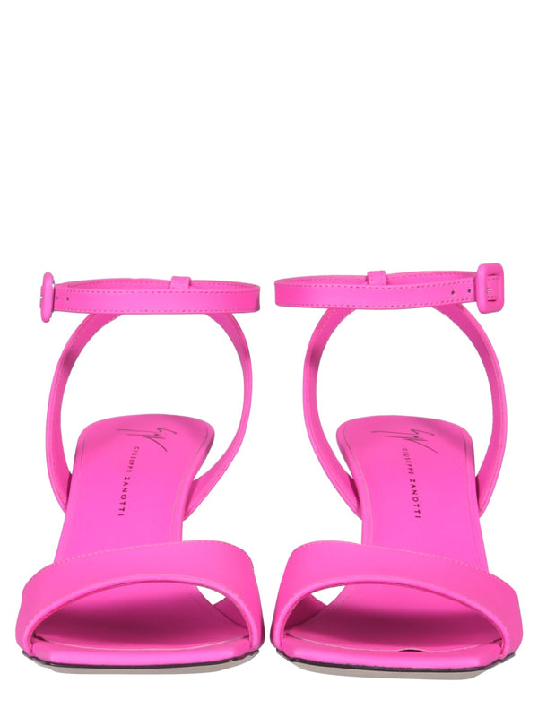 Plexi Heel Sandals Fuchsia