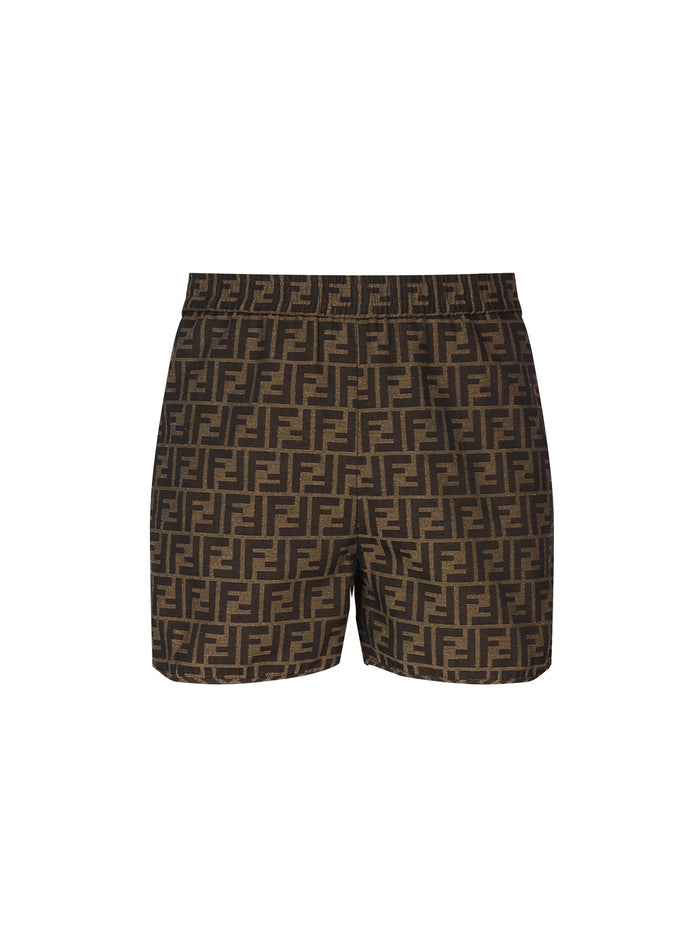 Fendi Shorts Brown Polyester