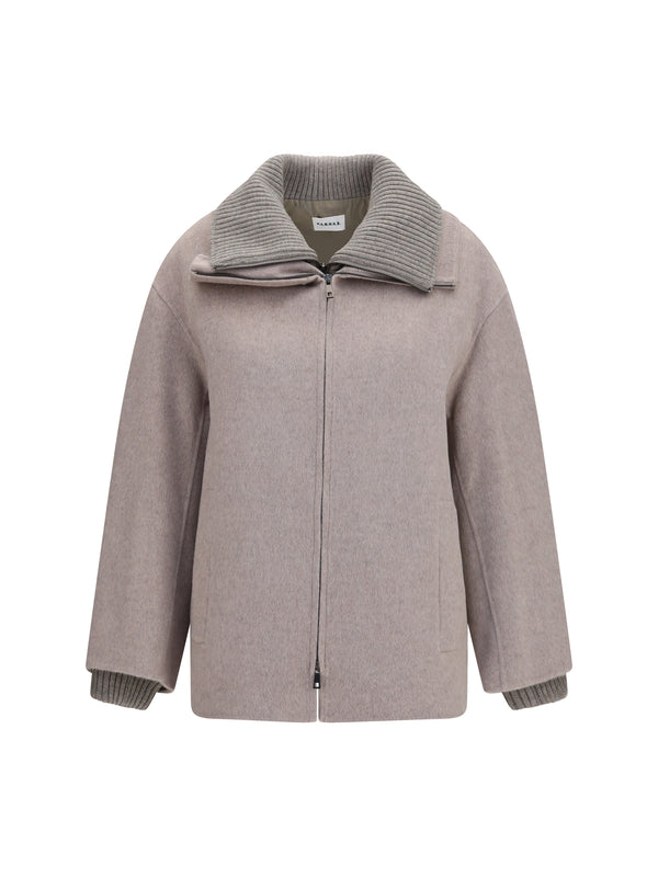 Jacket Double Wool Quilted Taupe