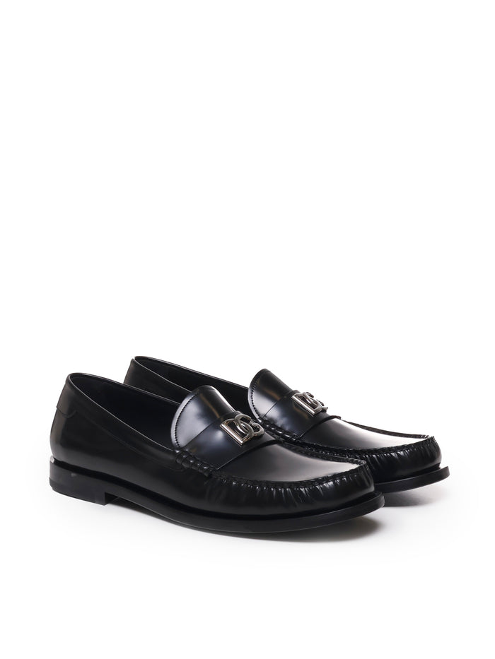 Dolce & Gabbana Flat Shoes Black Calfskin