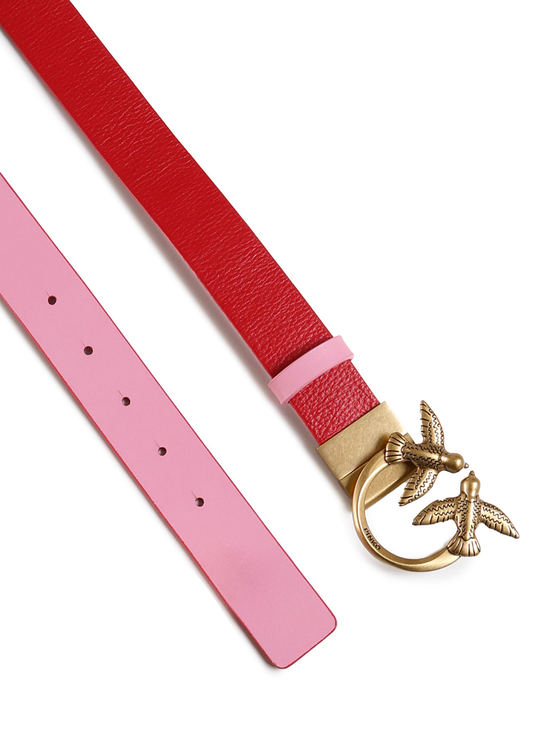 Pinko Belts Pink, Red Cowskin