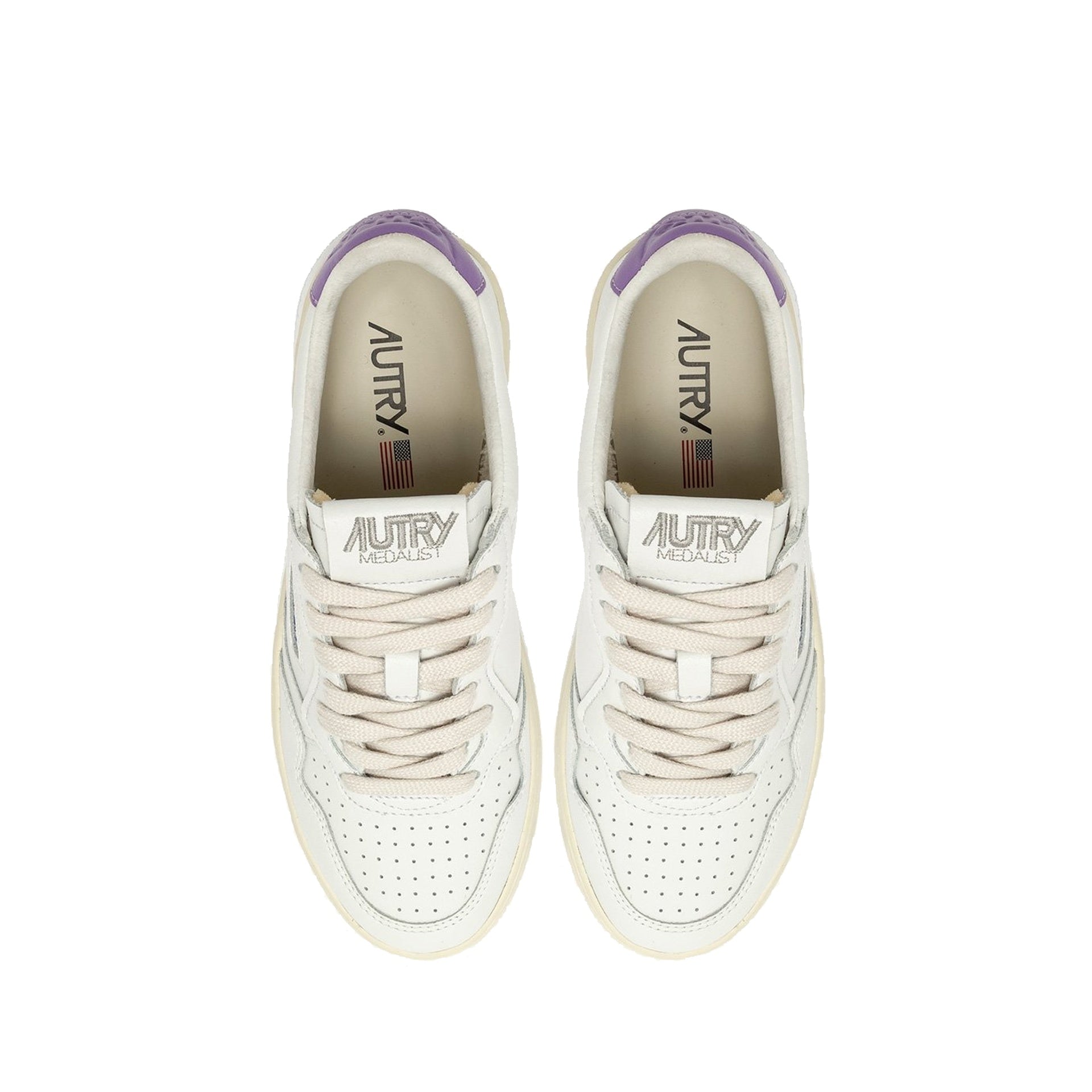 Autry Medalist Leather Sneakers White