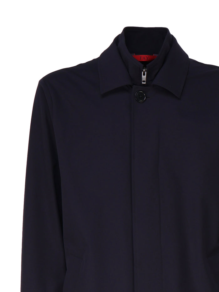 Fay Coats Blue Polyester