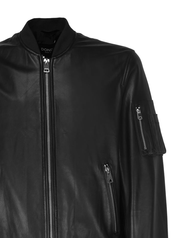 Dondup Coats Black Leather
