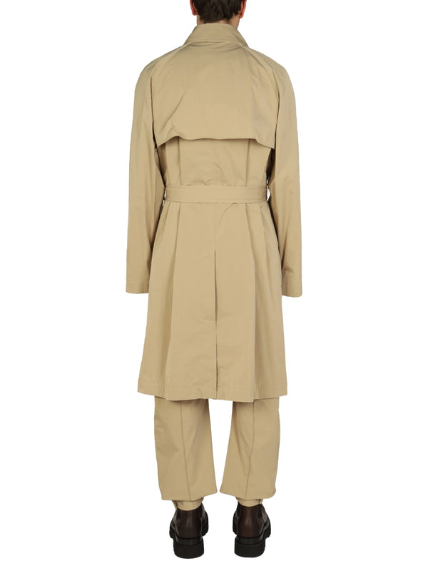 Nylon Trench Coat Beige Polyamide & Raincoats