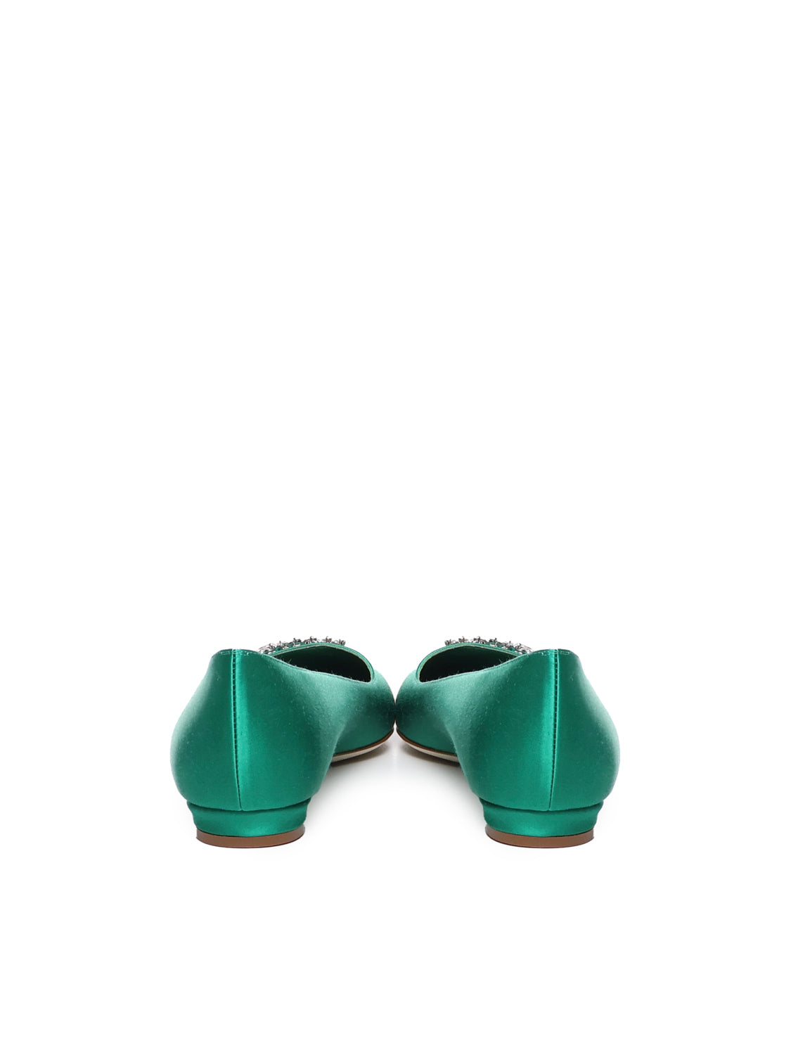 Manolo Blahnik Flat Shoes Green Viscose