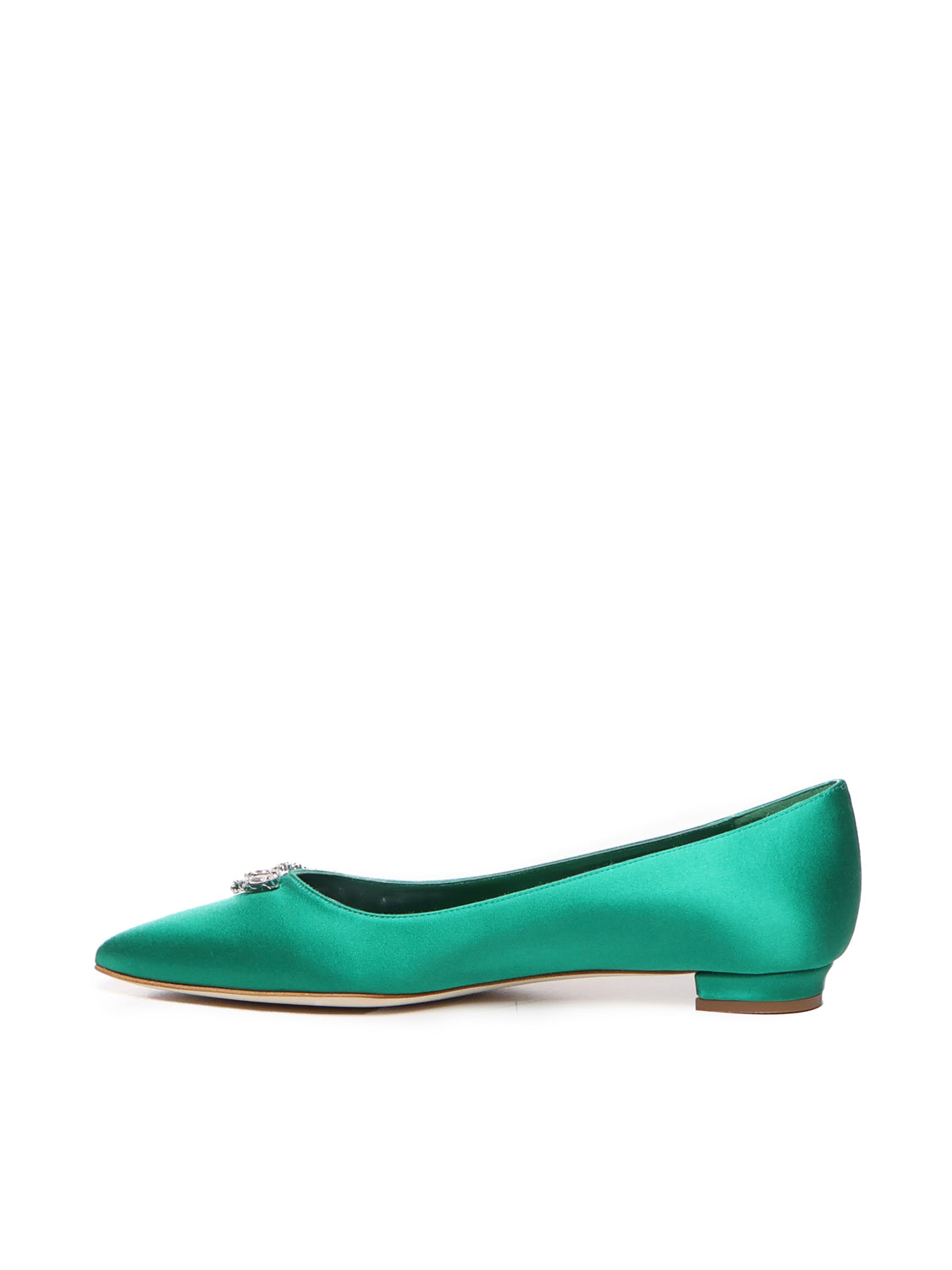 Manolo Blahnik Flat Shoes Green Viscose