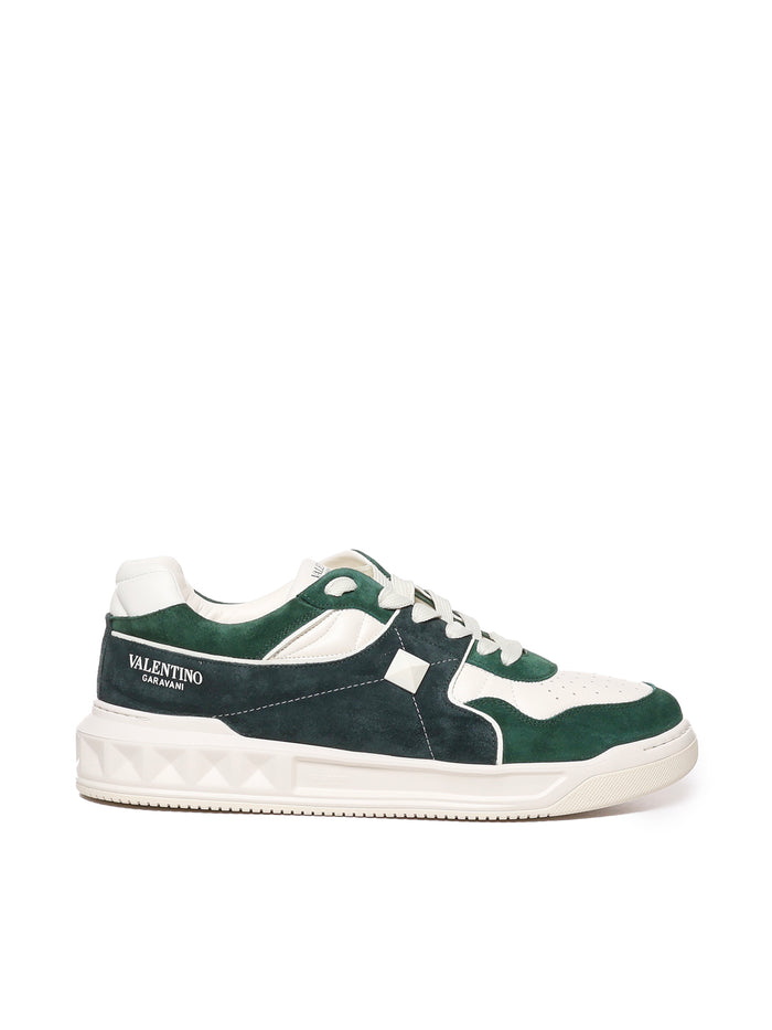 Valentino Garavani Sneakers White, Green Calfskin