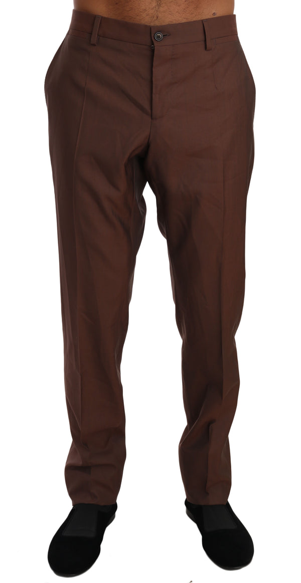 Dolce & Gabbana 60% Wool trousers in brown