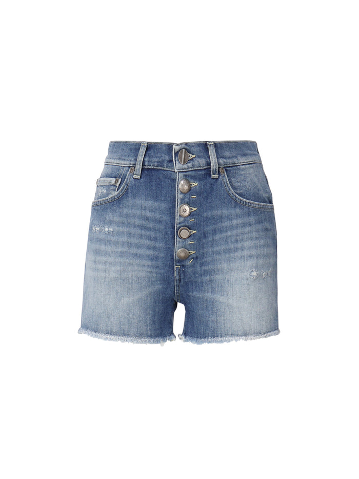 Dondup Shorts Blue Cotton
