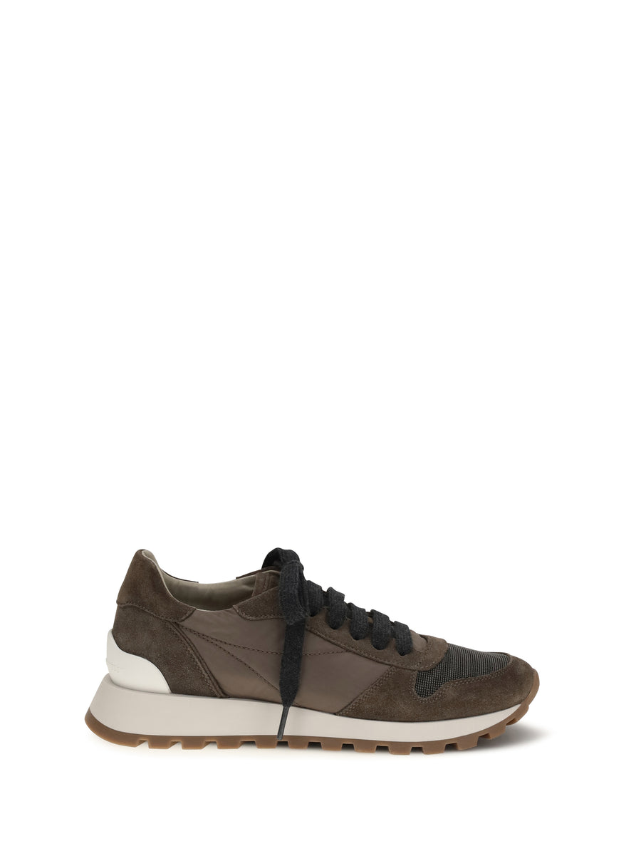 Brunello Cucinelli Upper: 80% calf leather sneakers in brown