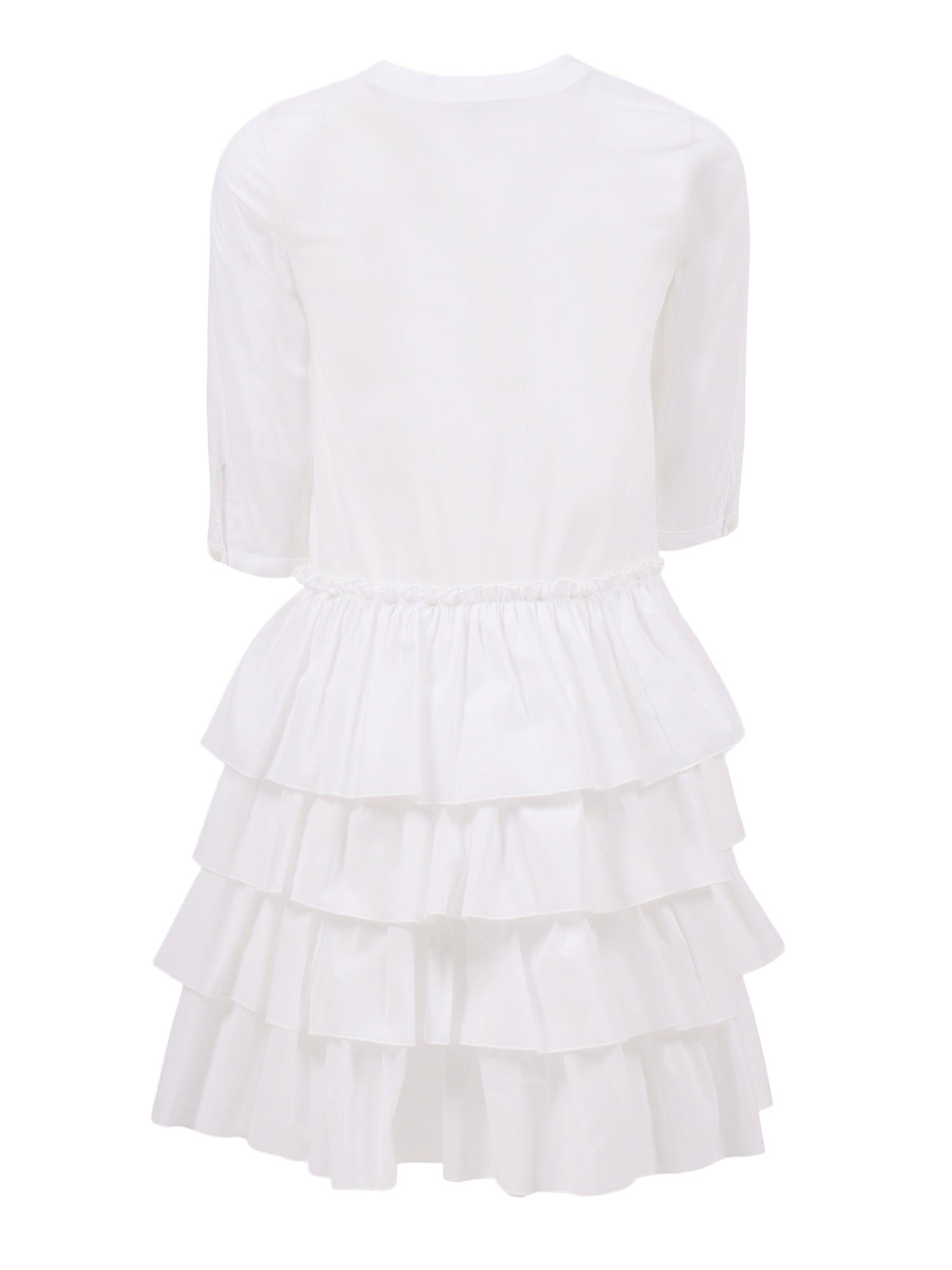 EMBROIDERED DRESS White