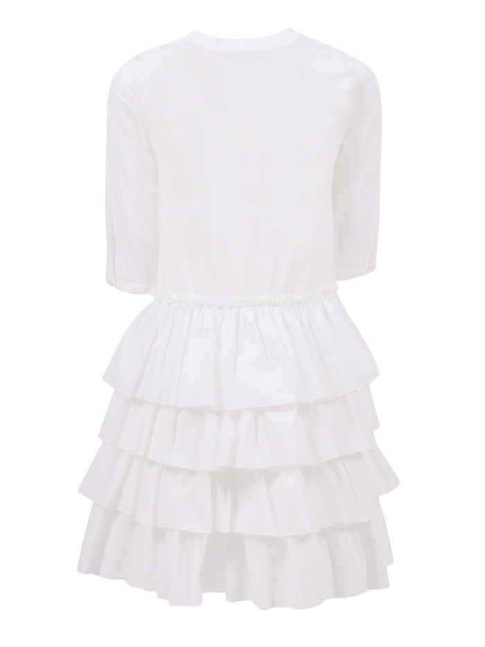EMBROIDERED DRESS White
