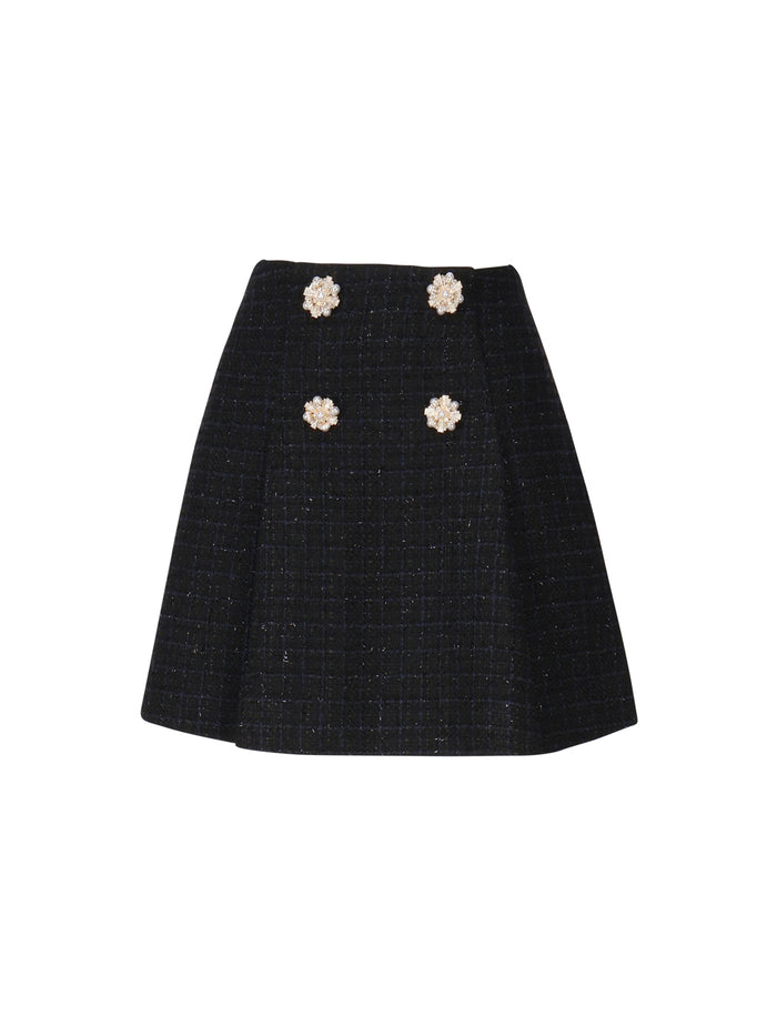 Self-Portrait Skirts Black Polyester