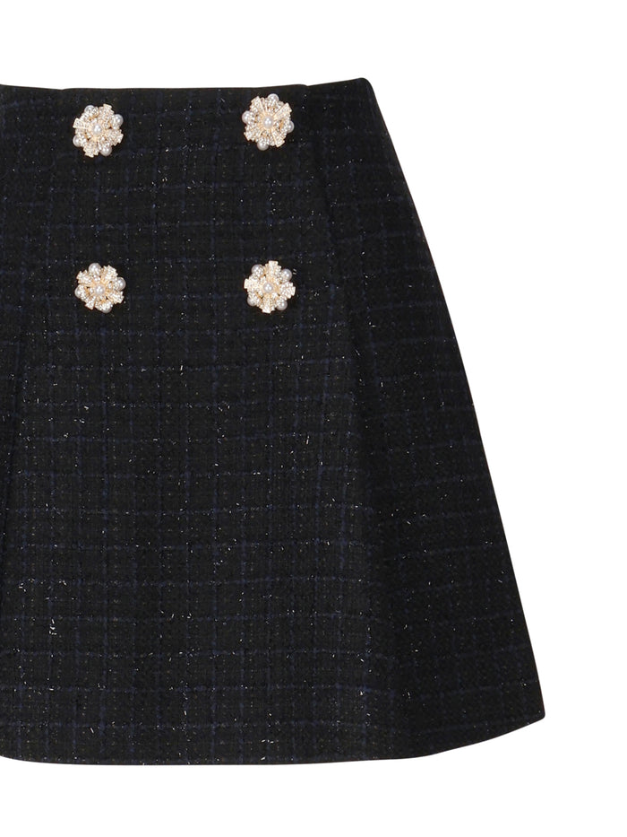 Self-Portrait Skirts Black Polyester