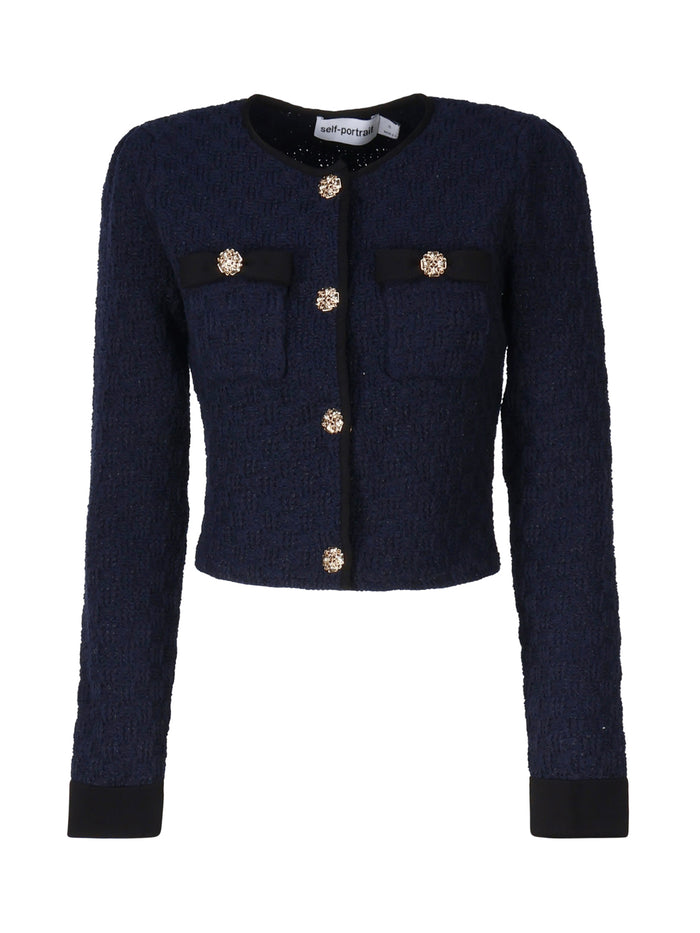 Self-Portrait Sweaters Blue Polyester