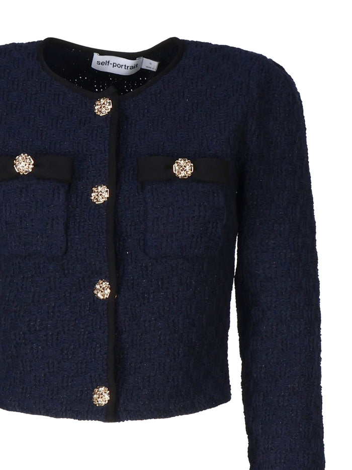 Self-Portrait Sweaters Blue Polyester