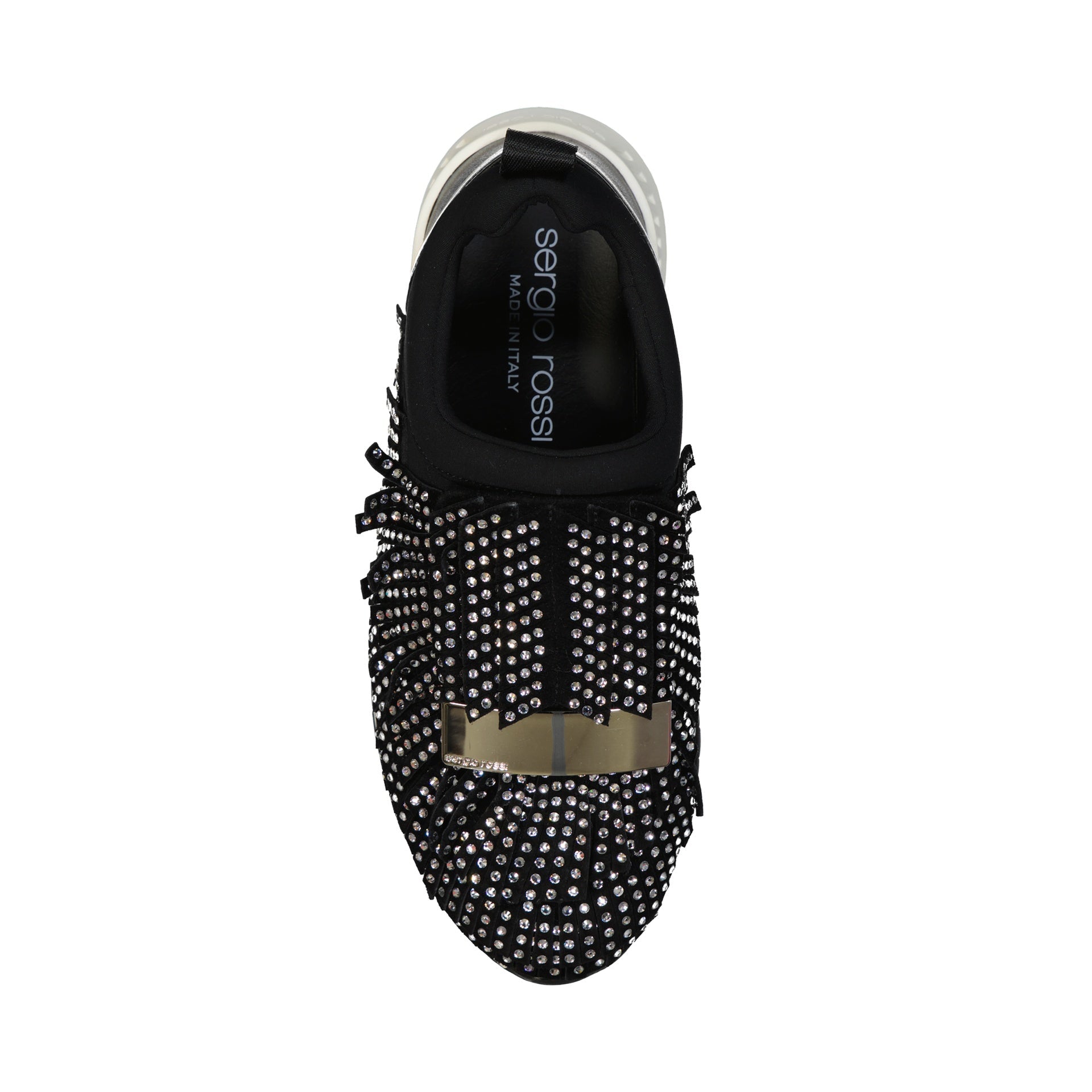 Sergio Rossi Sr1 Running Crystals Sneakers Black Fabric