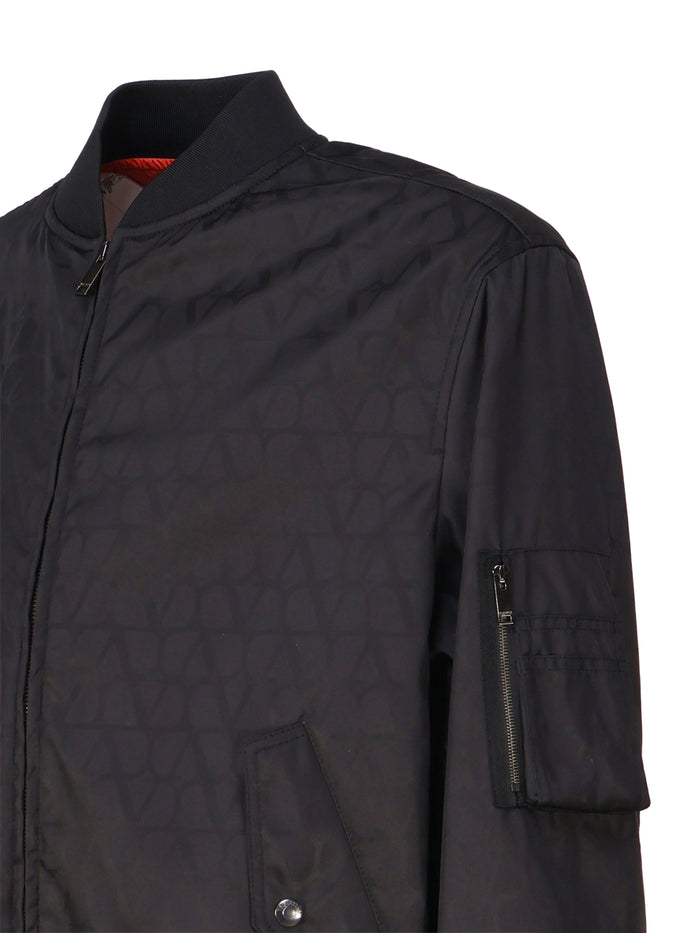 Valentino Garavani Coats Black Polyammide