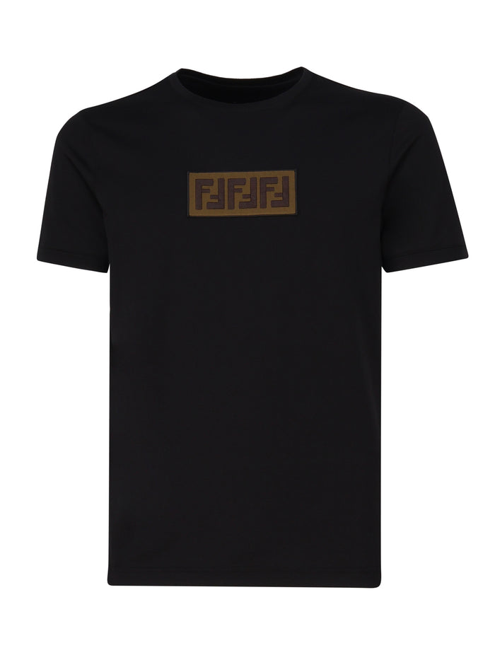 Fendi T-Shirts And Polos Black Cotton