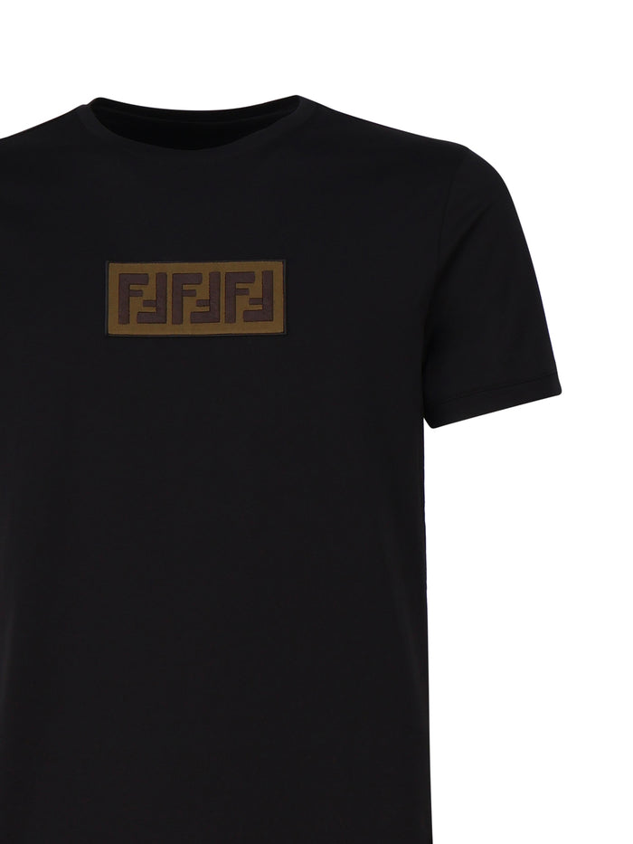 Fendi T-Shirts And Polos Black Cotton