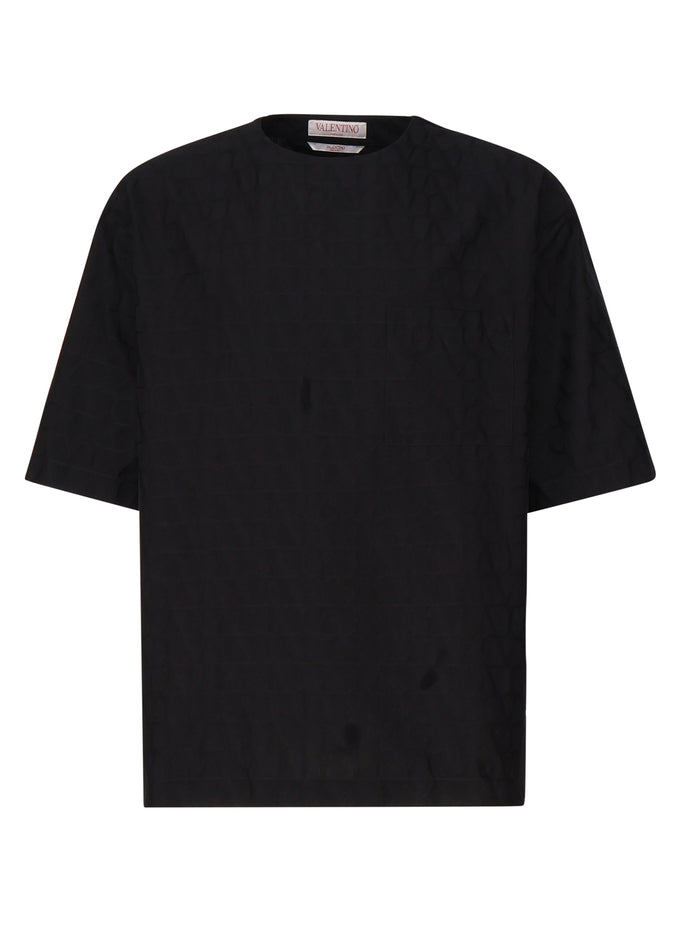 Valentino Garavani T-Shirts And Polos St. Toile Iconograph Nero/nero Cotton