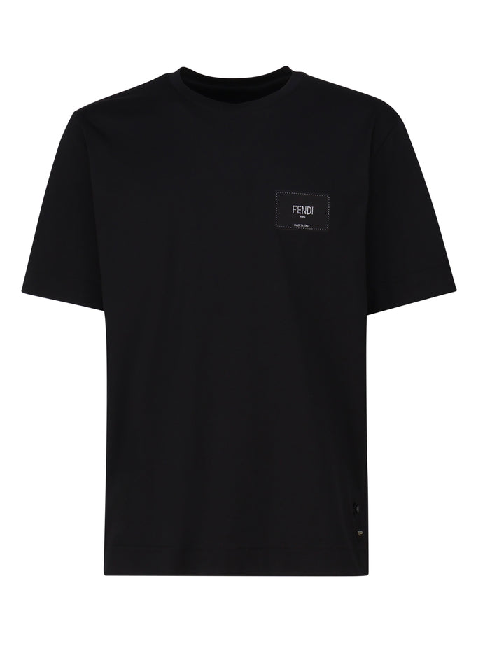 Fendi T-Shirts And Polos Black Cotton