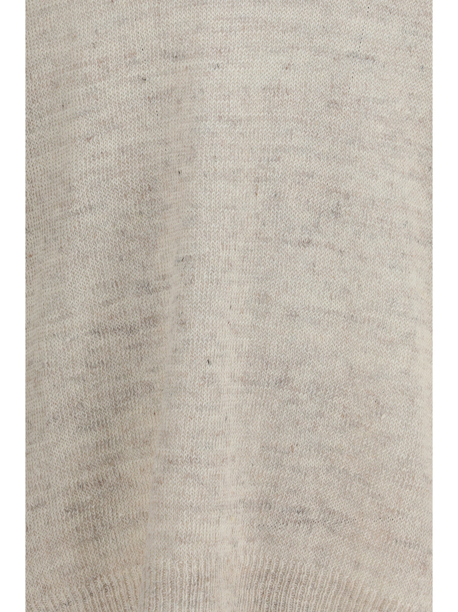Sweater Rue V-Neck Ecru Linen Cyclone