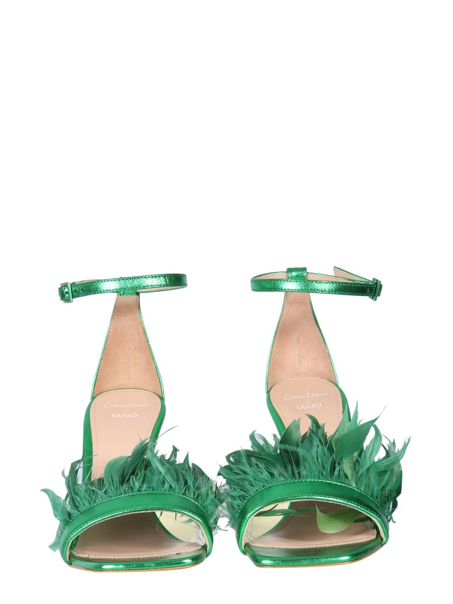 Camelia Sandals Green Leather