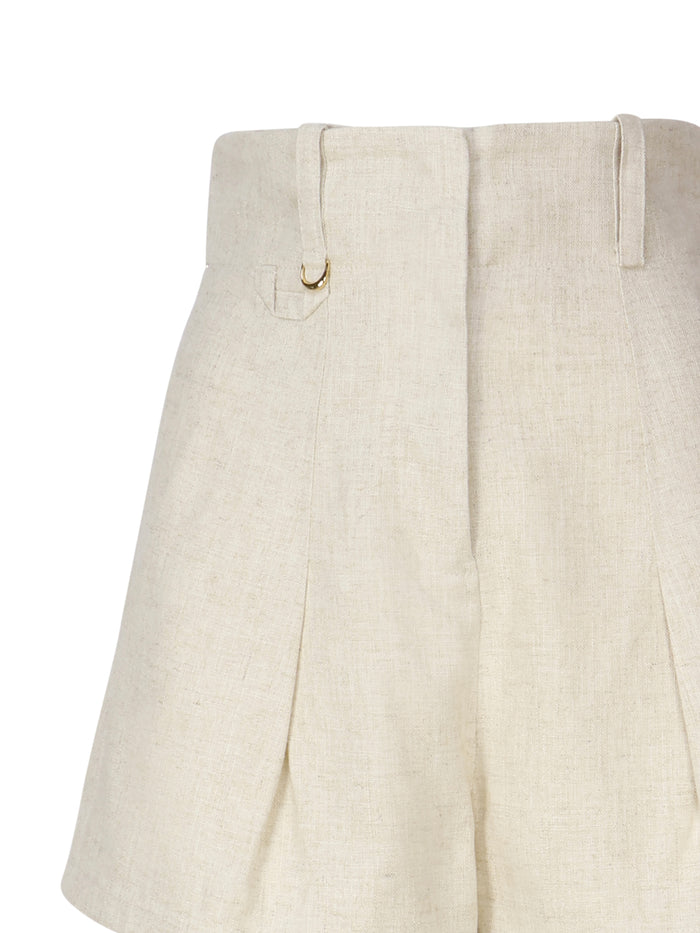 Jacquemus Shorts Beige Wool