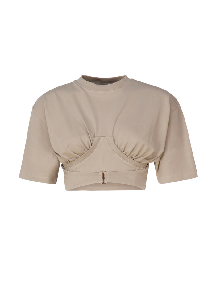 Jacquemus T-Shirts And Polos Khaki Cotton