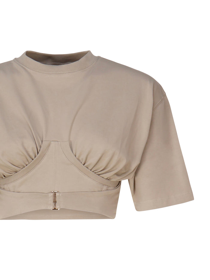 Jacquemus T-Shirts And Polos Khaki Cotton