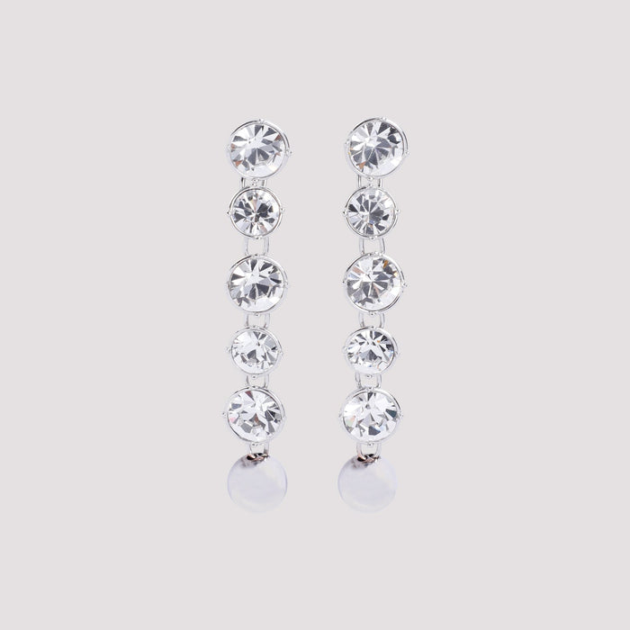 Jean Paul Gaultier Long Diamond Earrings Brass