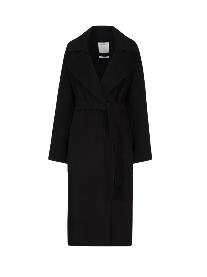 Sportmax Coats Black Virgin Wool