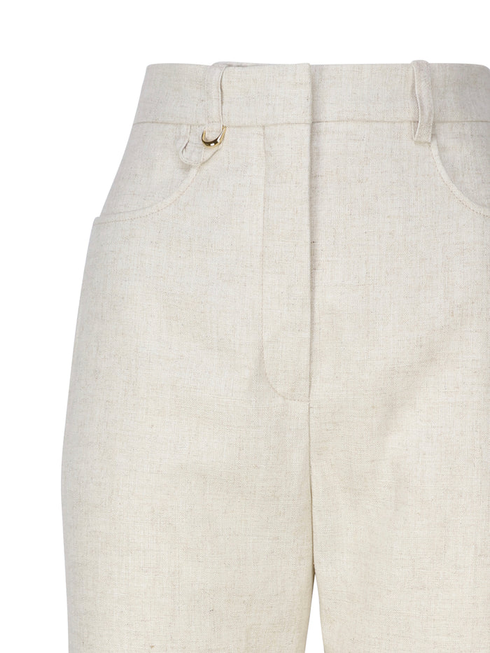 Jacquemus Trousers Beige Viscose