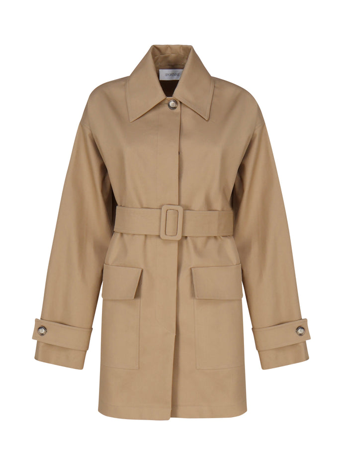 Sportmax Coats Beige Cotton