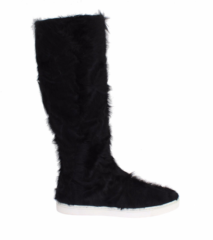 Dolce & Gabbana 98% Xiangao Fur boot in black