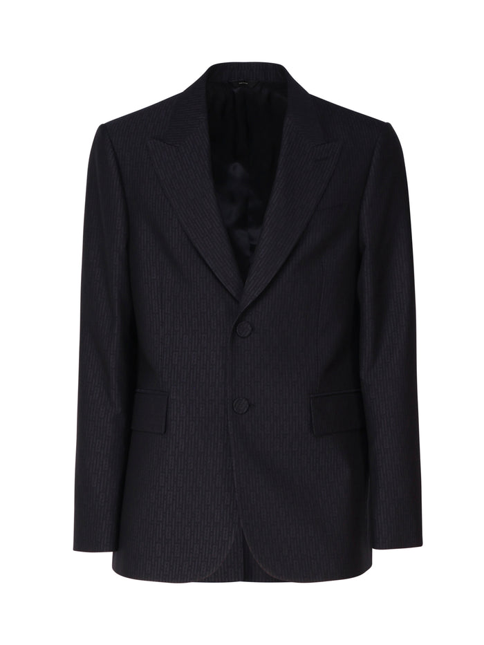 Fendi Jackets Blue Wool
