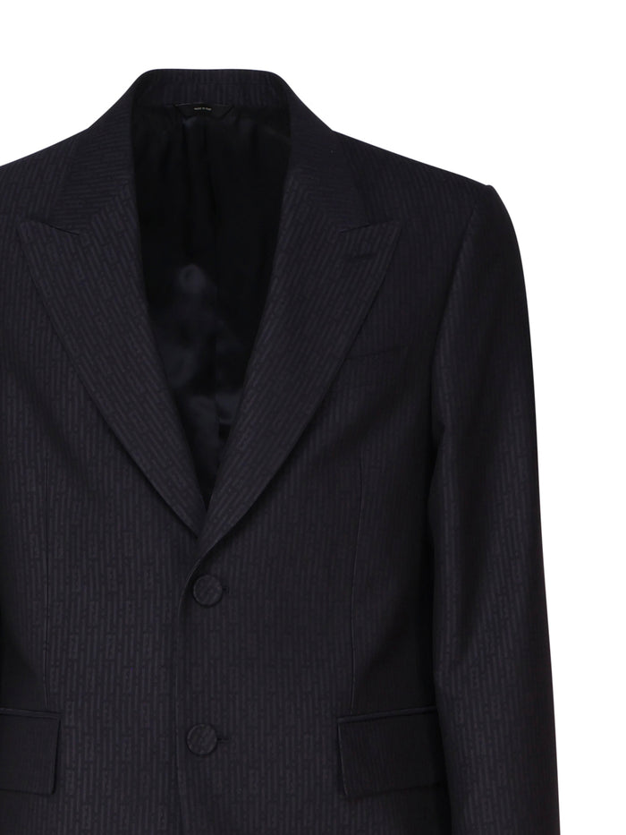 Fendi Jackets Blue Wool
