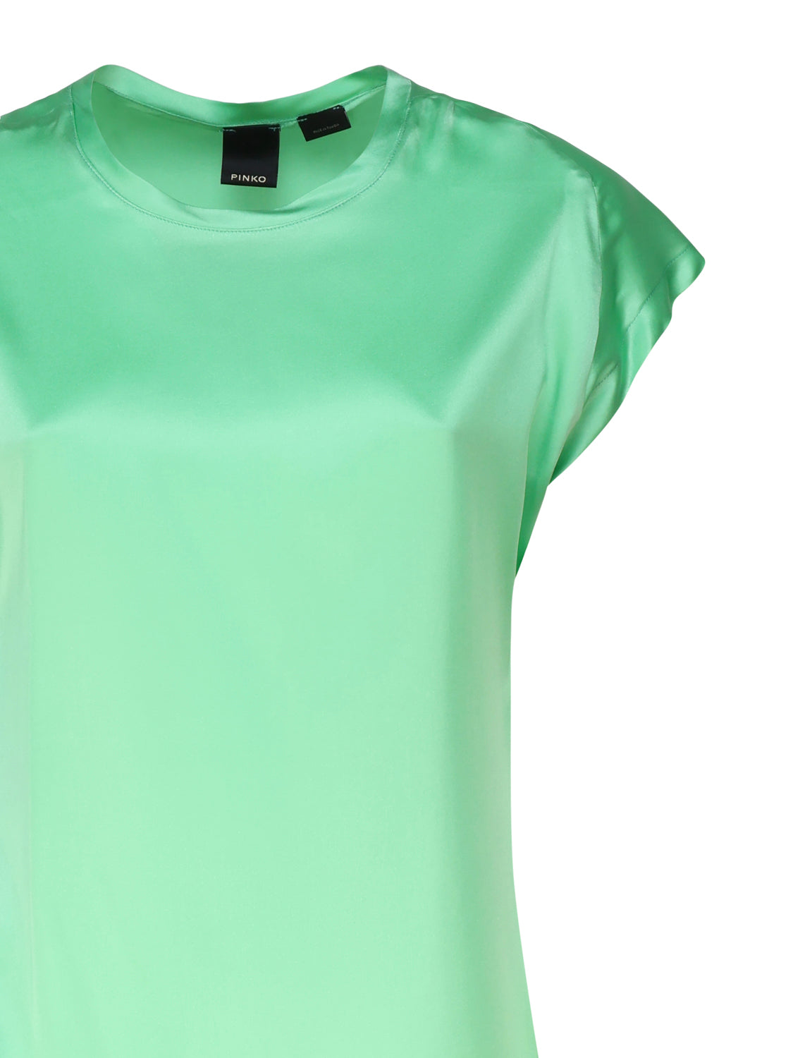 Pinko T-Shirts And Polos Green Silk