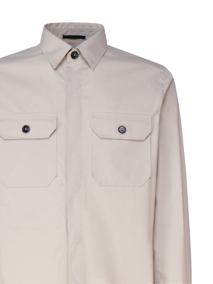 Zegna Shirts Beige Cotton
