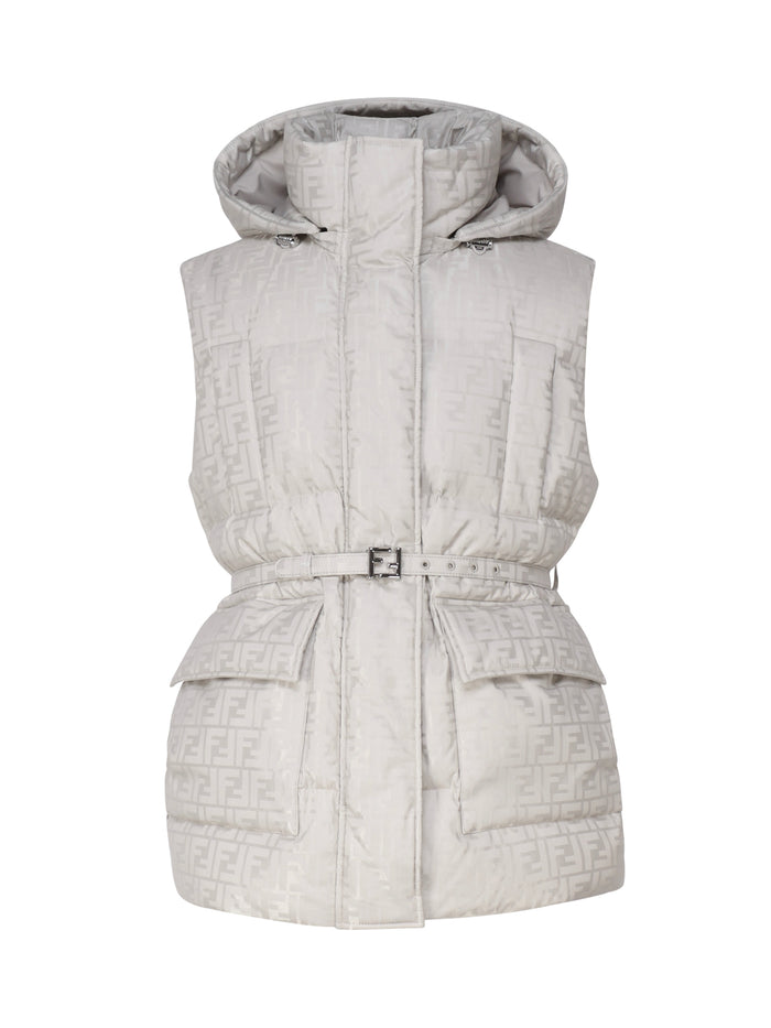 Fendi Coats Grey Nylon