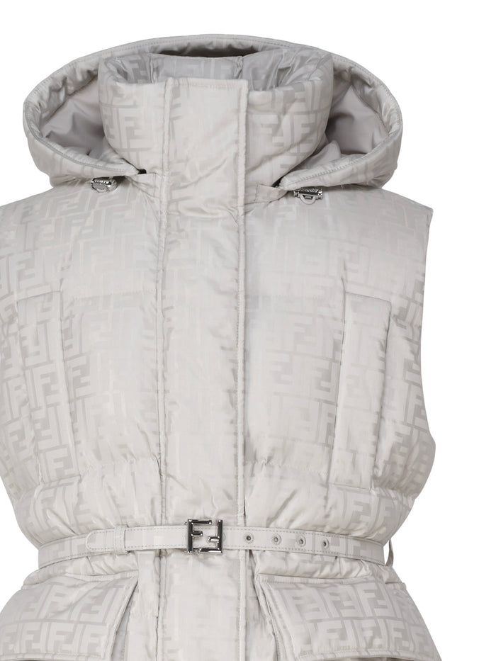 Fendi Coats Grey Nylon