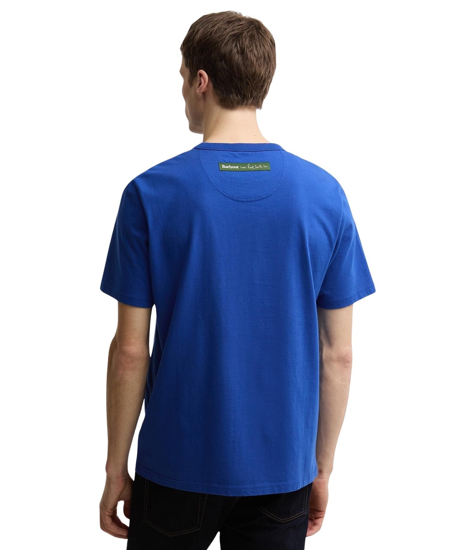 Ba X Paul Smith Scoop T-s Blue Cotton Tshirt