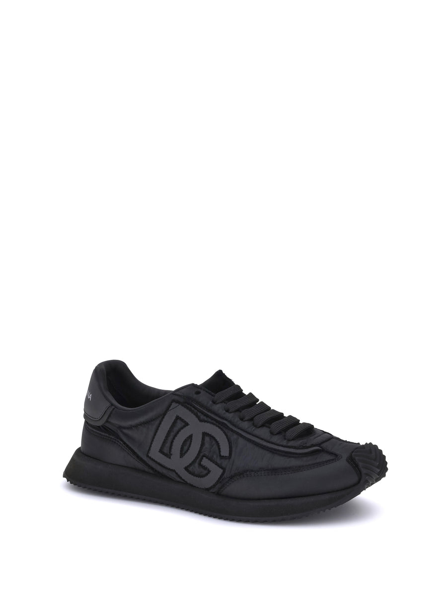 Sneakers Black Fabric Upper Upper: Trainers