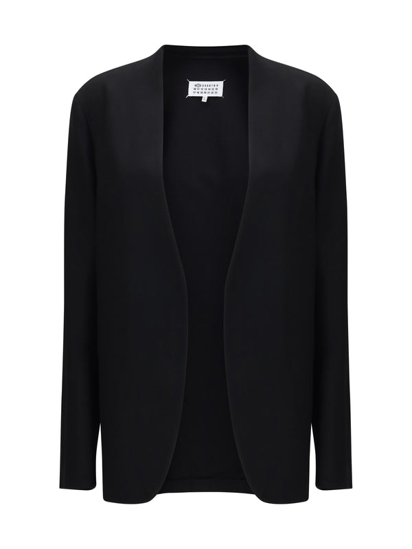 Maison Margiela Outer: 100% fleece wool; Inner: 100% rayon jacket in black