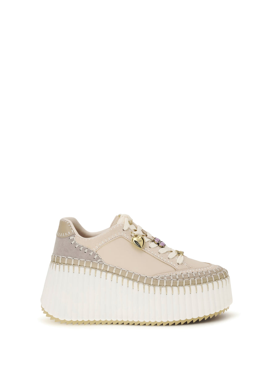 Chloé Upper: 100% Calf Leather; Sole: 100% Rubber sneakers in beige