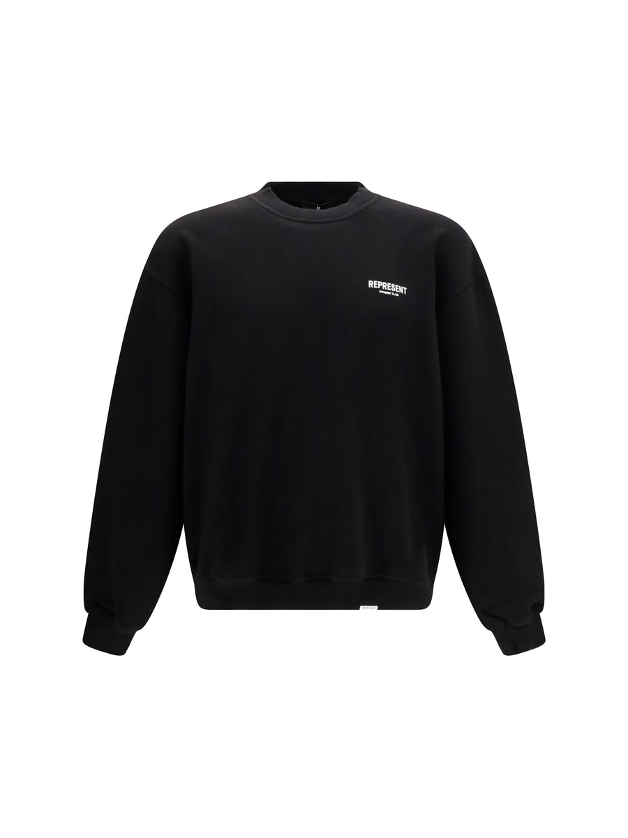 Represent 100% Cotton sweatshirt in black