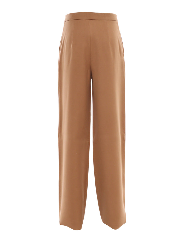 MOZART Long trouser Brown Cotton Viscose Pant
