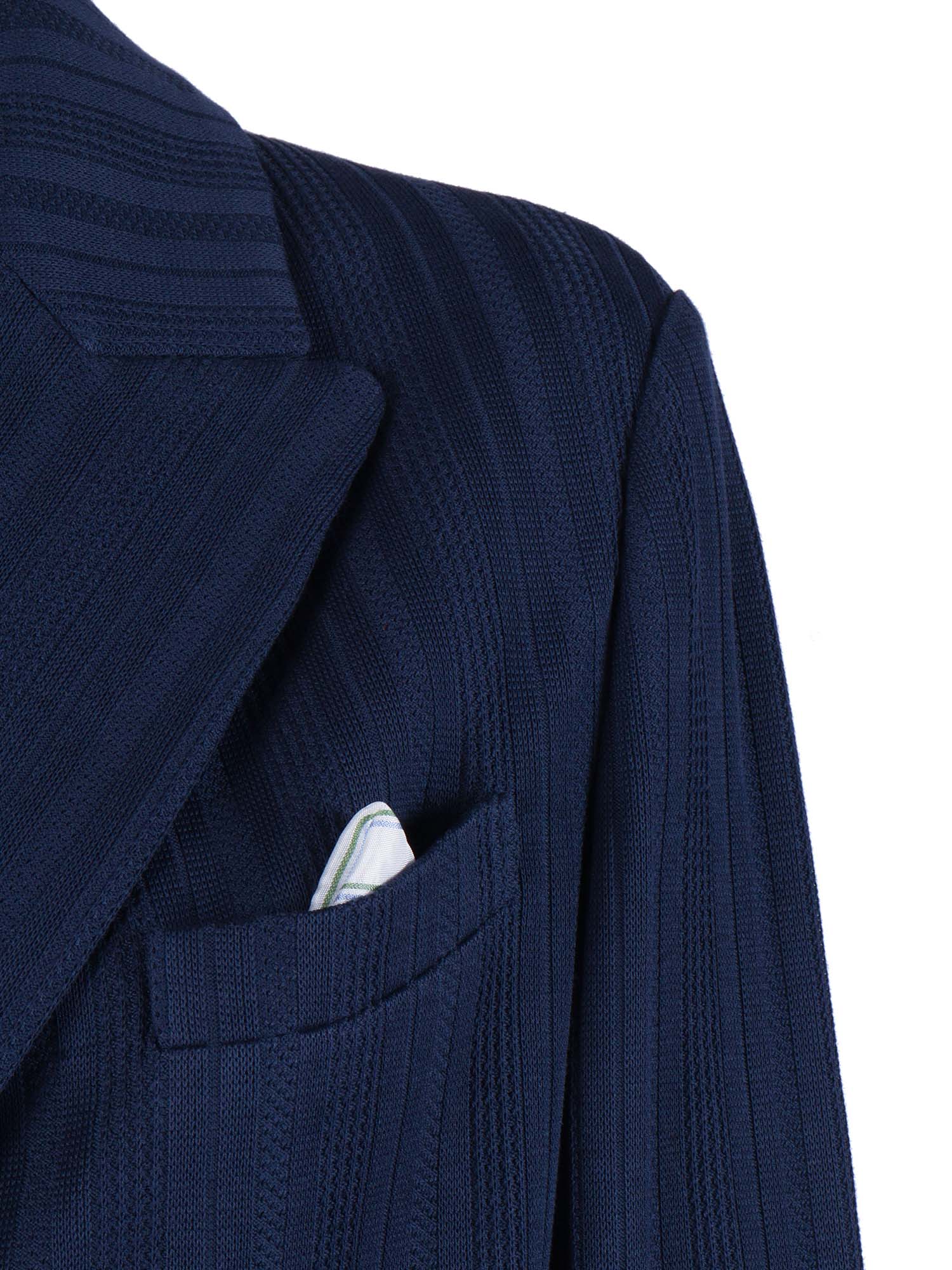 Double-Breasted Co Blue Cotton� Jacket
